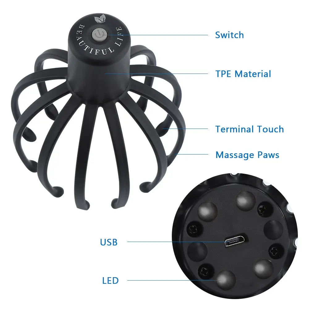 Electric Octopus Head Massager