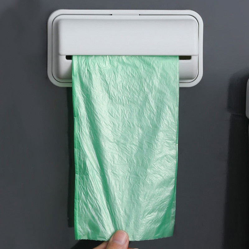 Wall-Mounted Trash Bag Dispenser & Storage